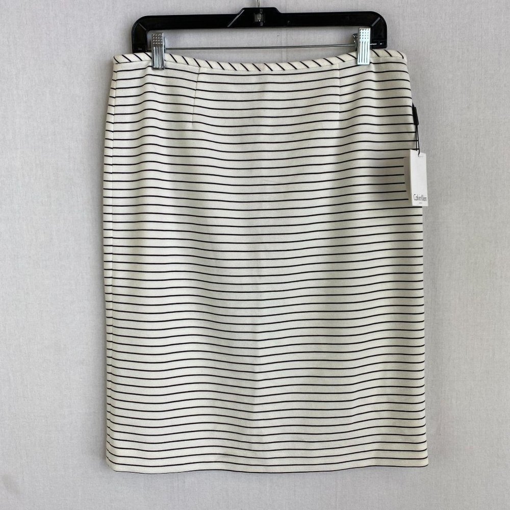 CALVIN KLEIN Stripe Skirt NWT